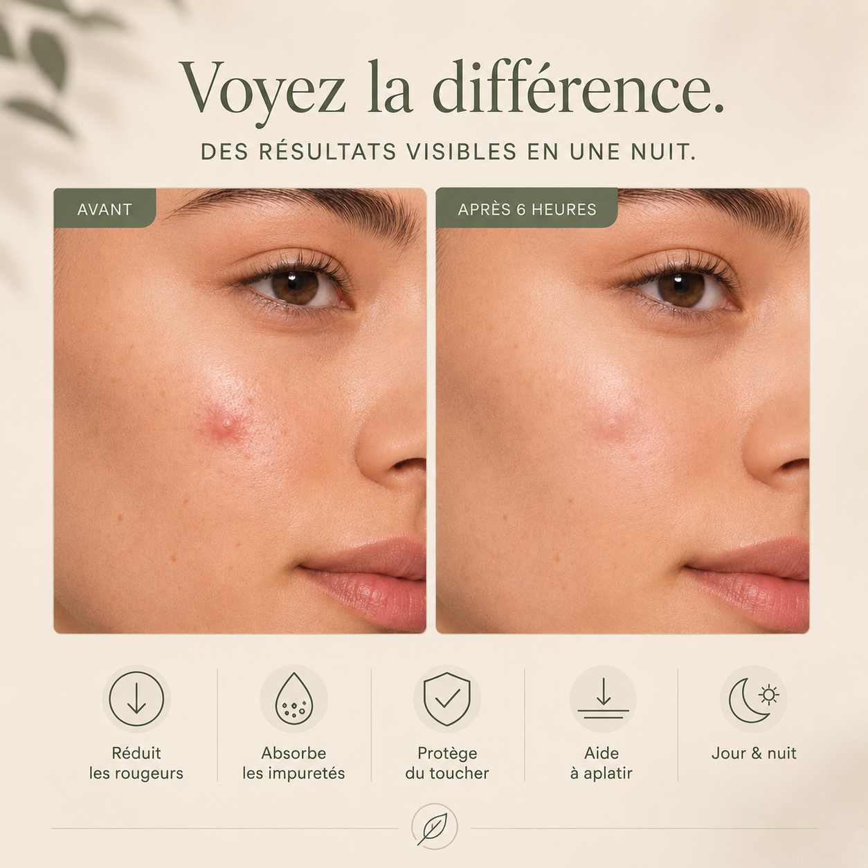 Patch Anti-Boutons Hydrocolloïde — Jour & Nuit